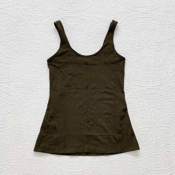 Lululemon‎ Back At It Tank, Dark Olive (Sz 4) - Picture 1 of 6